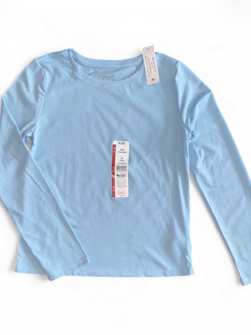 wonder nation Light Blue Long Sleeve Crew Tee